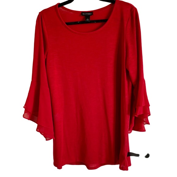 I.N. Studio Red Ladies top - Picture 3 of 10